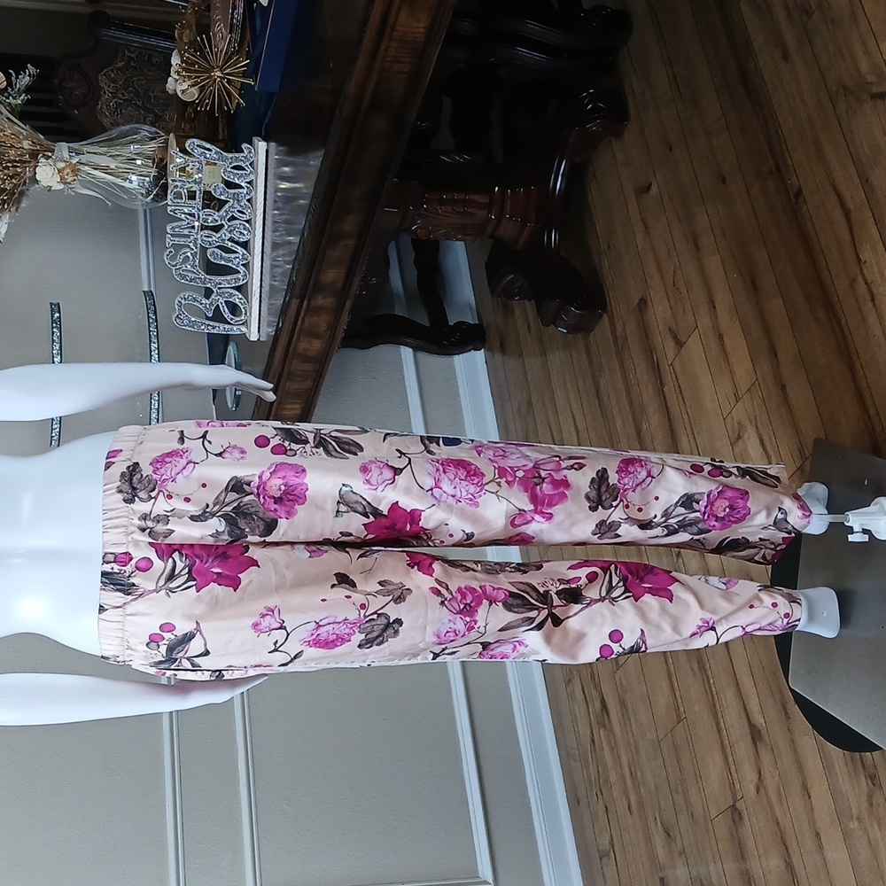 Victoria's Secret Pink Roses Satin Lounge Pajama Pants With Pockets. Size XS - Picture 14 of 17